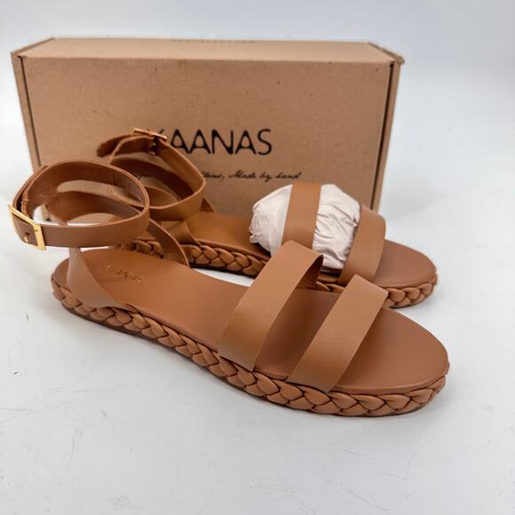 Kaanas Terrazas New in Box Double Band Flatform in Caramel // 8 - Picture 3 of 10